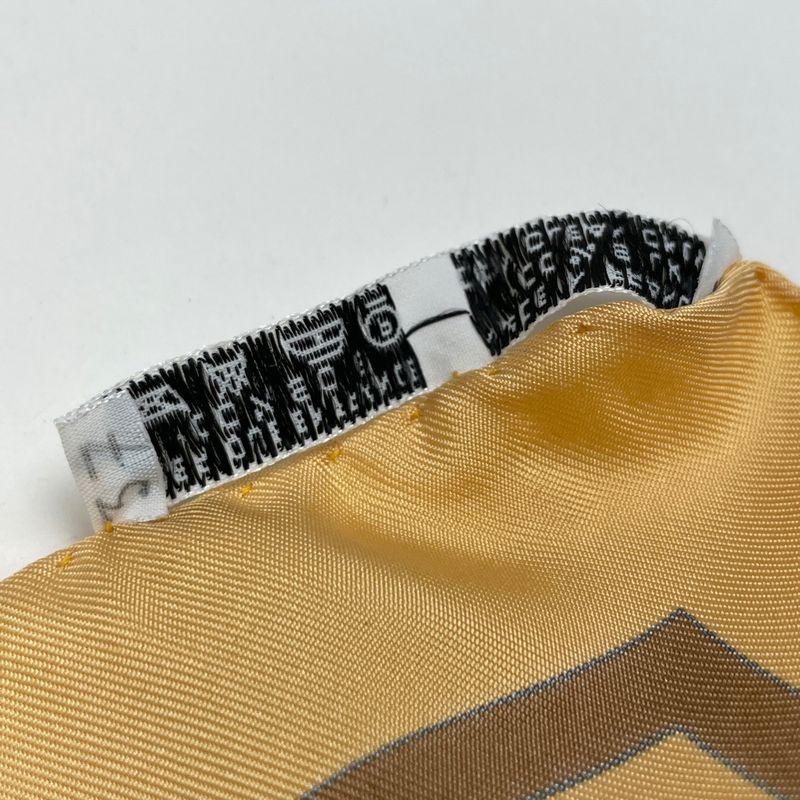 Hermes Carre 90 Casse Noisette Nutcracker Squirrel Pattern Nut Scarf Silk Yellow Multicolor