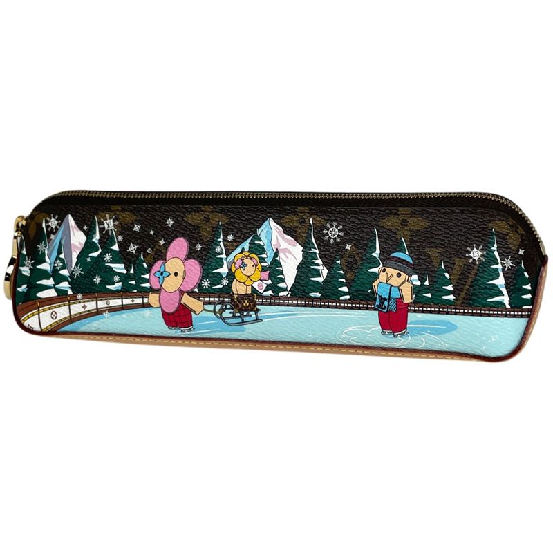 Louis Vuitton Trousse Elisabeth Pen Case Vivienne Pouch Monogram Brown Multicolor
