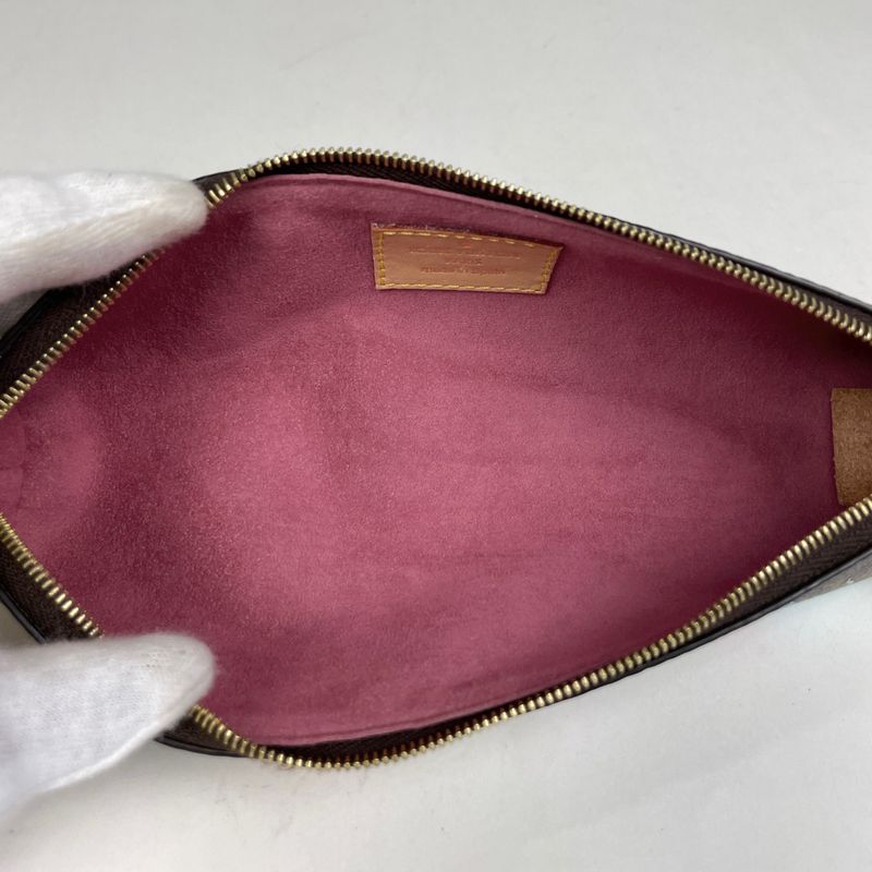 Louis Vuitton Trousse Elisabeth Pen Case Vivienne Pouch Monogram Brown Multicolor