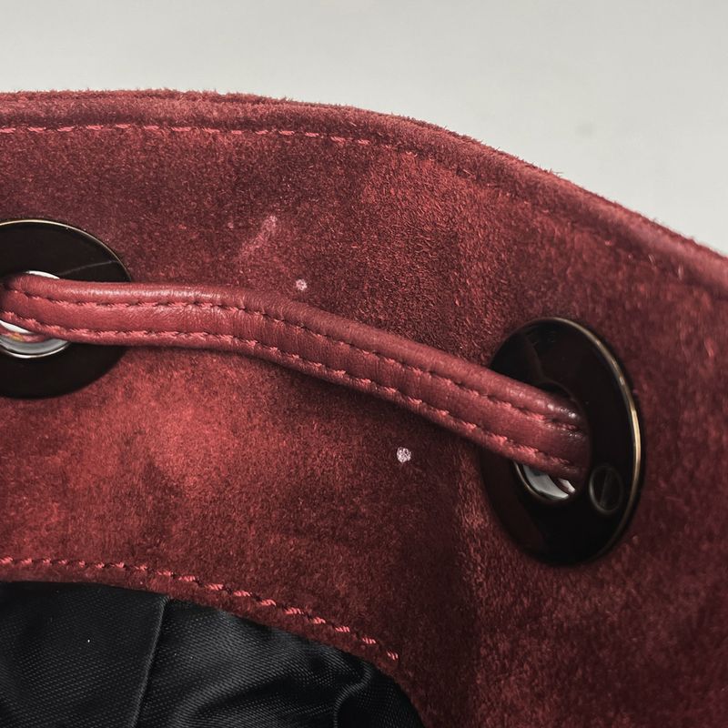 Chanel CC Logo Plastic Handle Handbag Demi Pattern Bordeaux