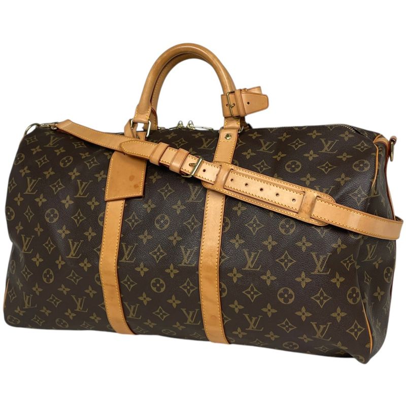 Louis Vuitton Keepall Bandouliere 50 2-Way Shoulder Bag Monogram Brown