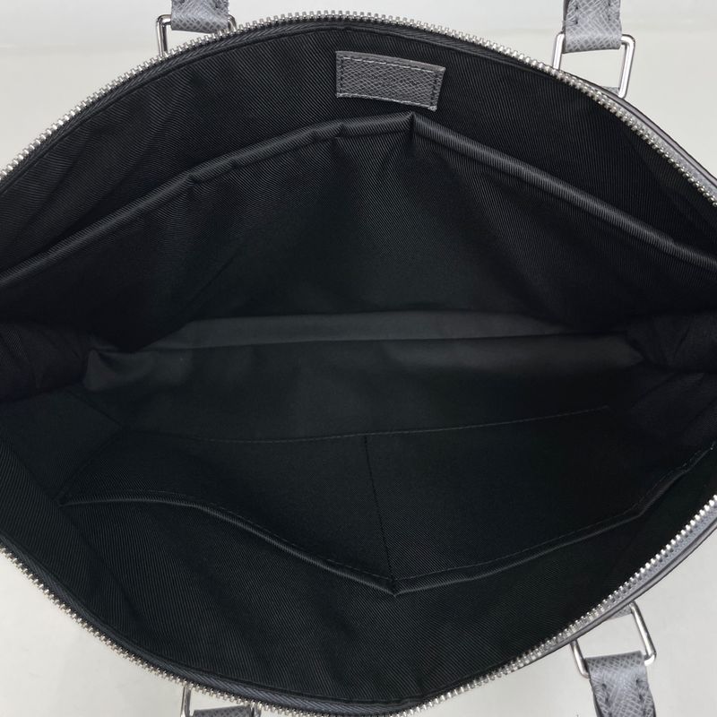 Louis Vuitton Slim Briefcase 2-Way Shoulder Bag Business Taiga Gray