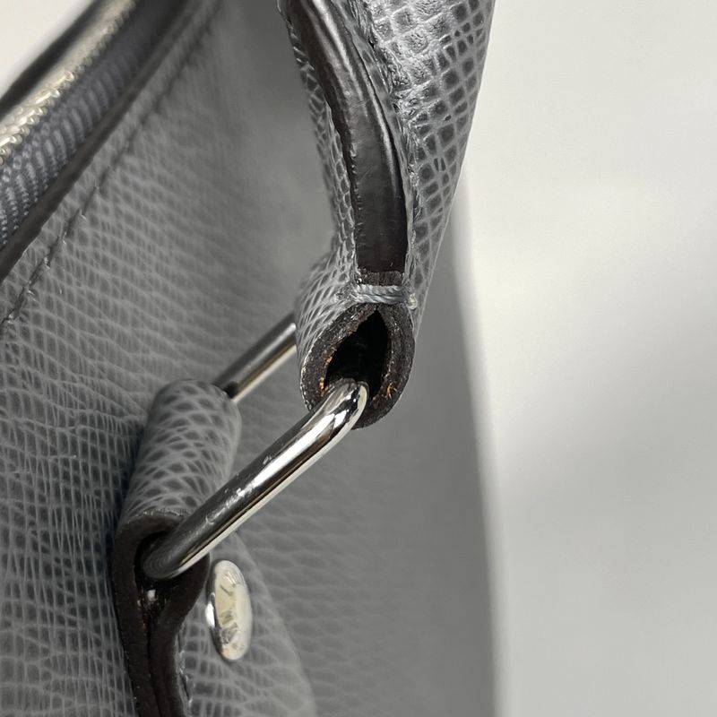 Louis Vuitton Slim Briefcase 2-Way Shoulder Bag Business Taiga Gray