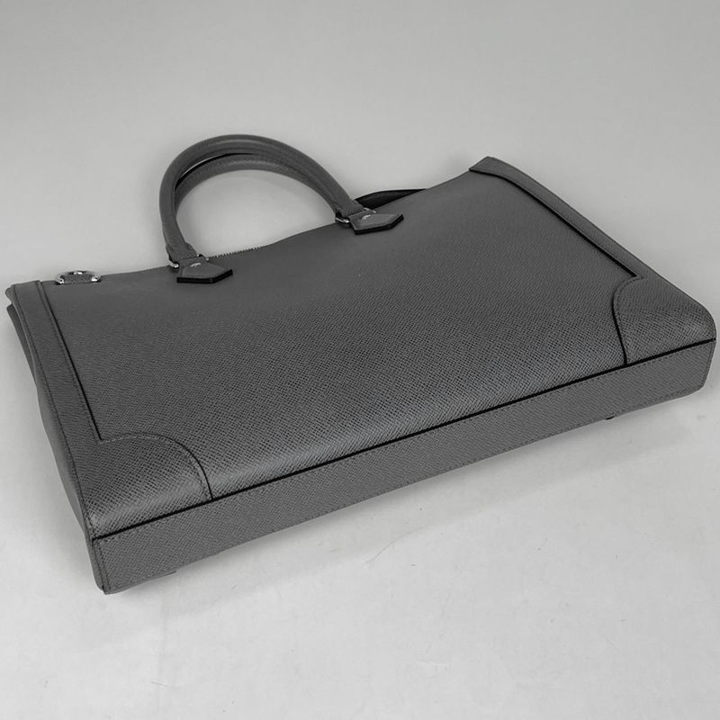Louis Vuitton Slim Briefcase 2-Way Shoulder Bag Business Taiga Gray