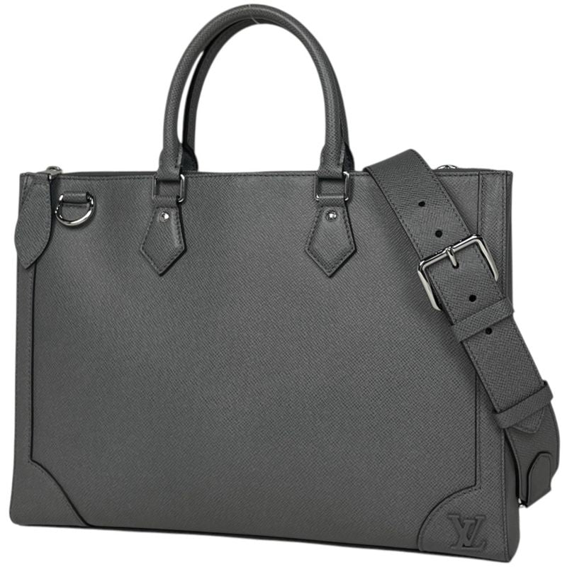 Louis Vuitton Slim Briefcase 2-Way Shoulder Bag Business Taiga Gray