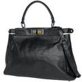 Fendi Peekaboo 2-Way Shoulder Bag Leather Black