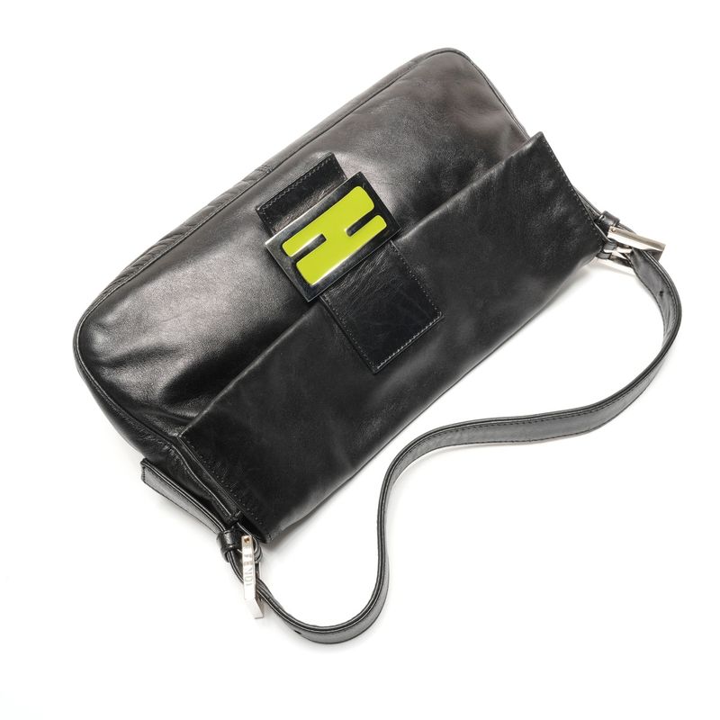 Fendi Shoulder Bag Lambskin Leather Mamma Bucket