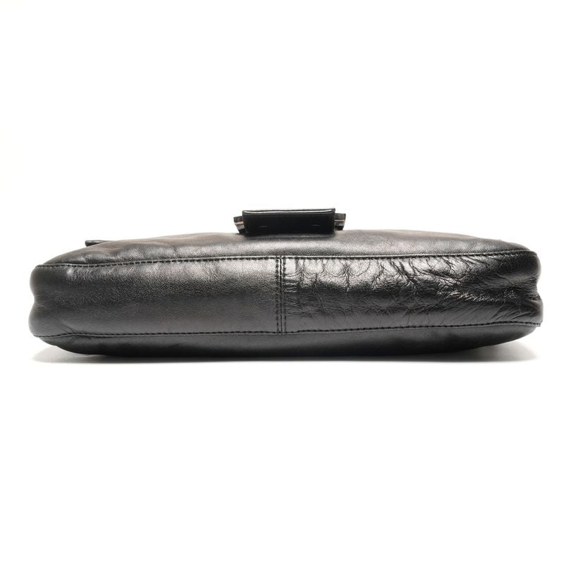 Fendi Shoulder Bag Lambskin Leather Mamma Bucket
