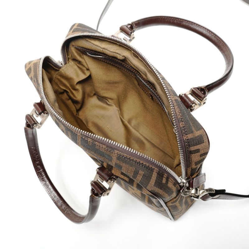 Fendi Handbag Zucca Canvas 2-Way