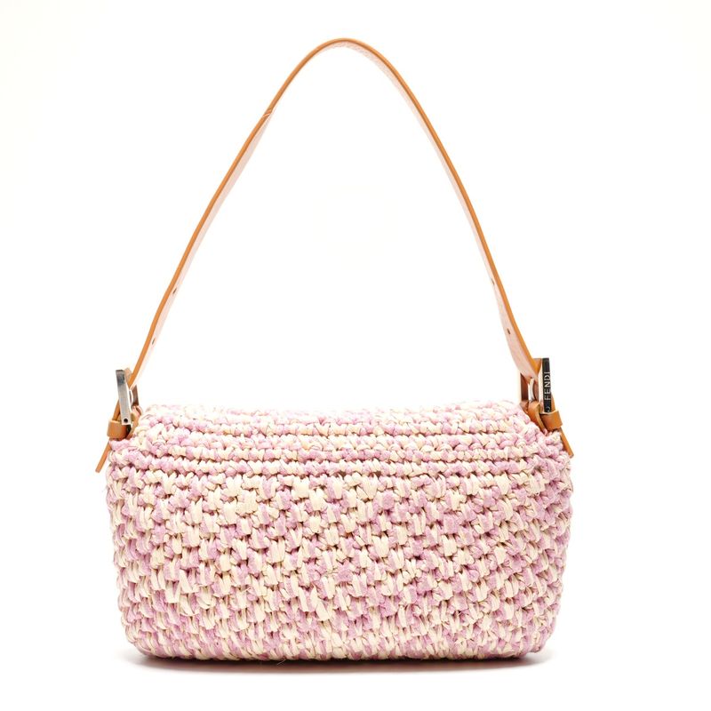 Fendi Shoulder Bag Mamma Baguette Straw Braided