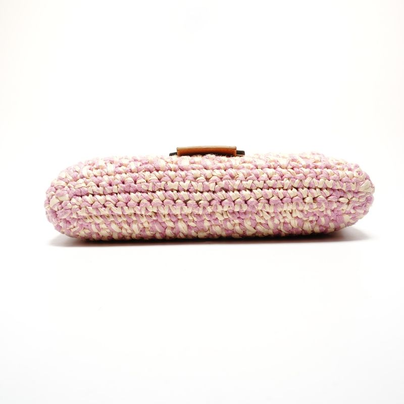Fendi Shoulder Bag Mamma Baguette Straw Braided