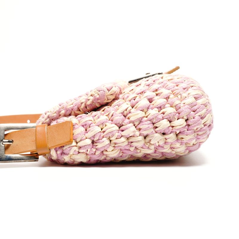 Fendi Shoulder Bag Mamma Baguette Straw Braided