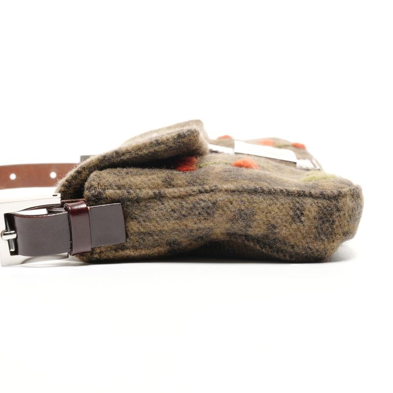 Fendi Shoulder Bag Zucca Wool Mamma Baguette