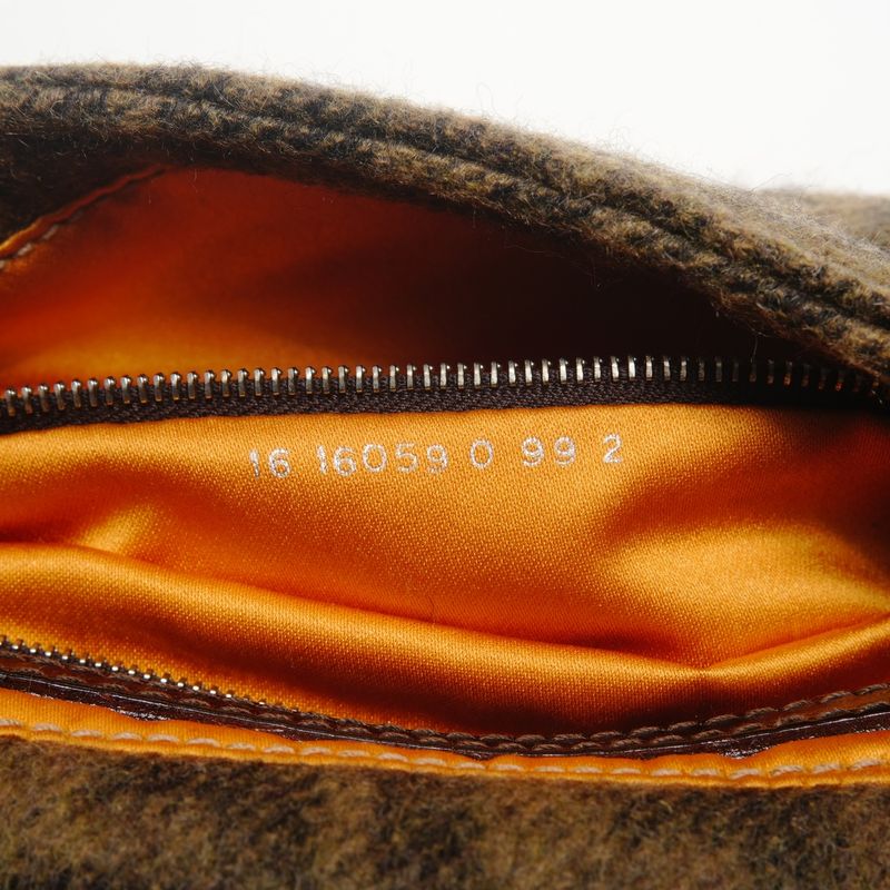 Fendi Shoulder Bag Zucca Wool Mamma Baguette