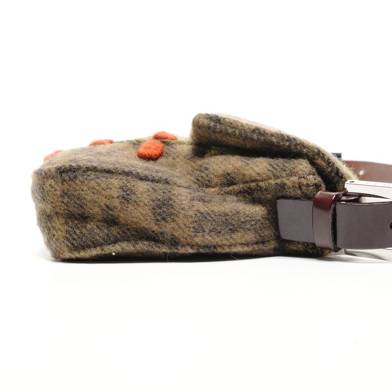 Fendi Shoulder Bag Zucca Wool Mamma Baguette