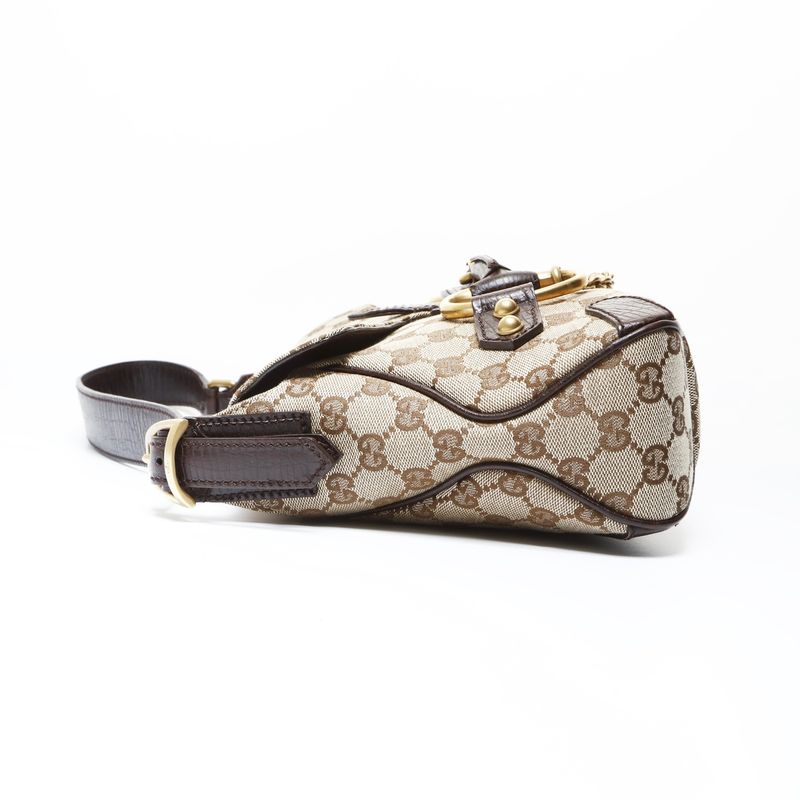 Gucci Shoulder Bag Horsebit GG Canvas