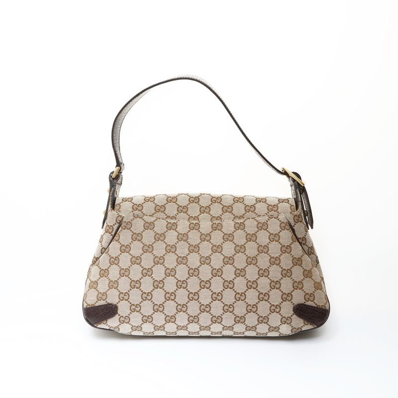 Gucci Shoulder Bag Horsebit GG Canvas
