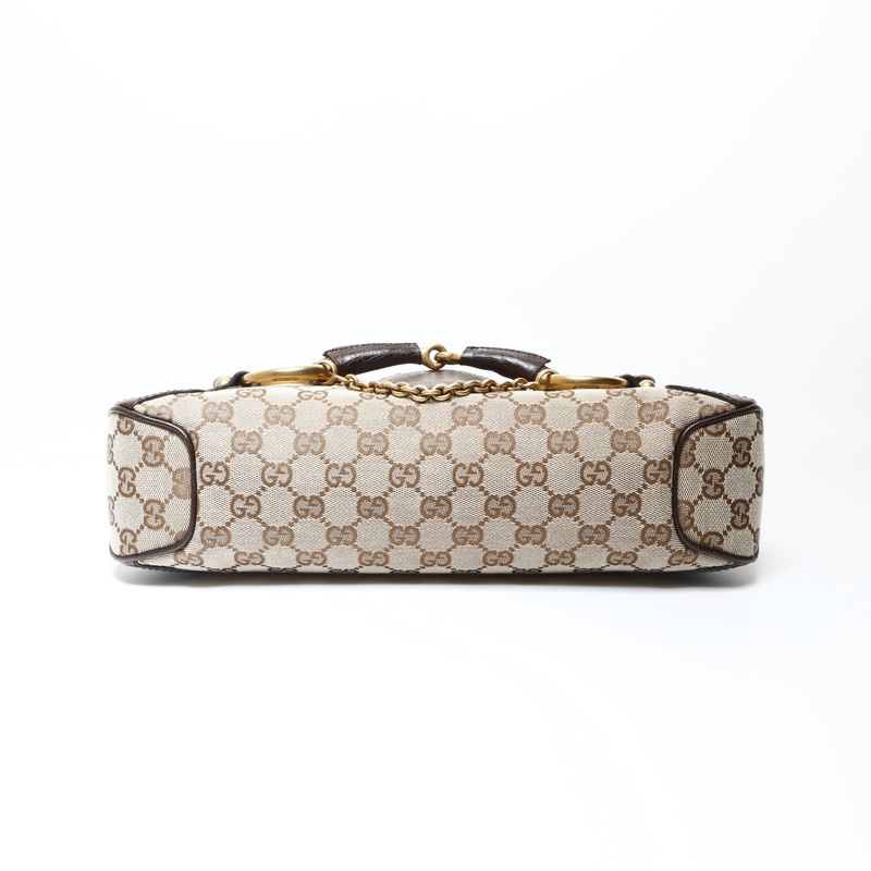 Gucci Shoulder Bag Horsebit GG Canvas
