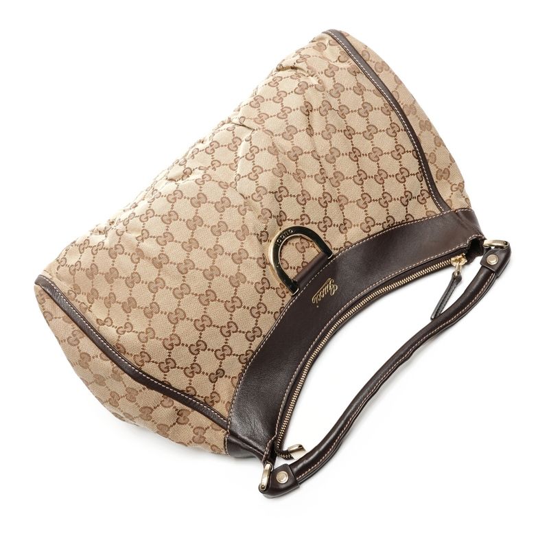 Gucci Shoulder Bag GG Canvas Abbey Hobo