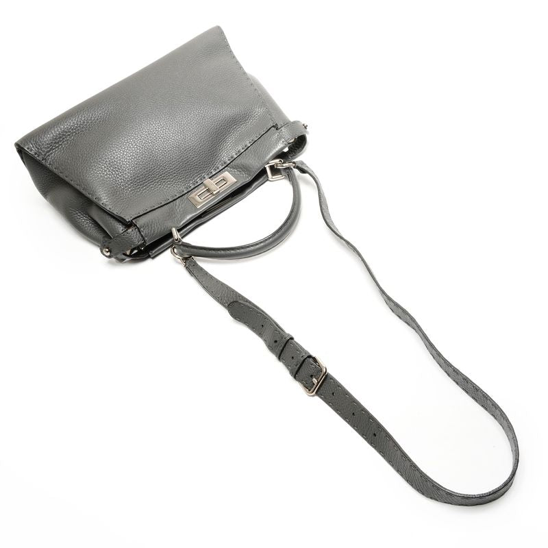 Fendi Handbag Leather Peekaboo 2-Way Selleria