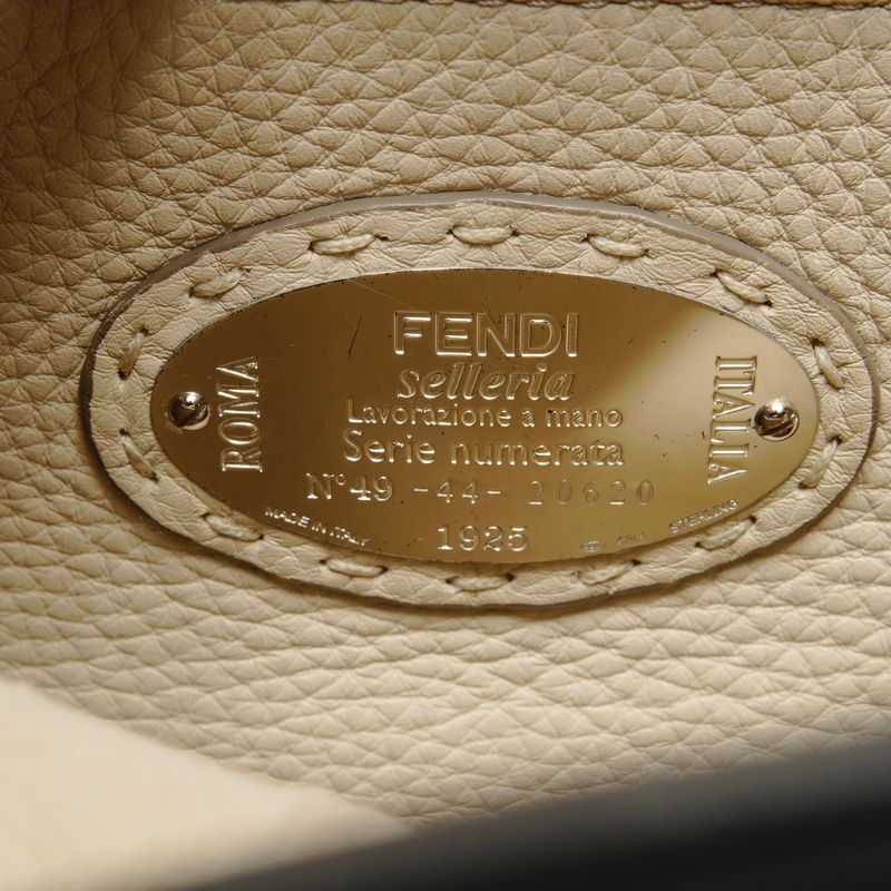 Fendi Handbag Leather Peekaboo 2-Way Selleria