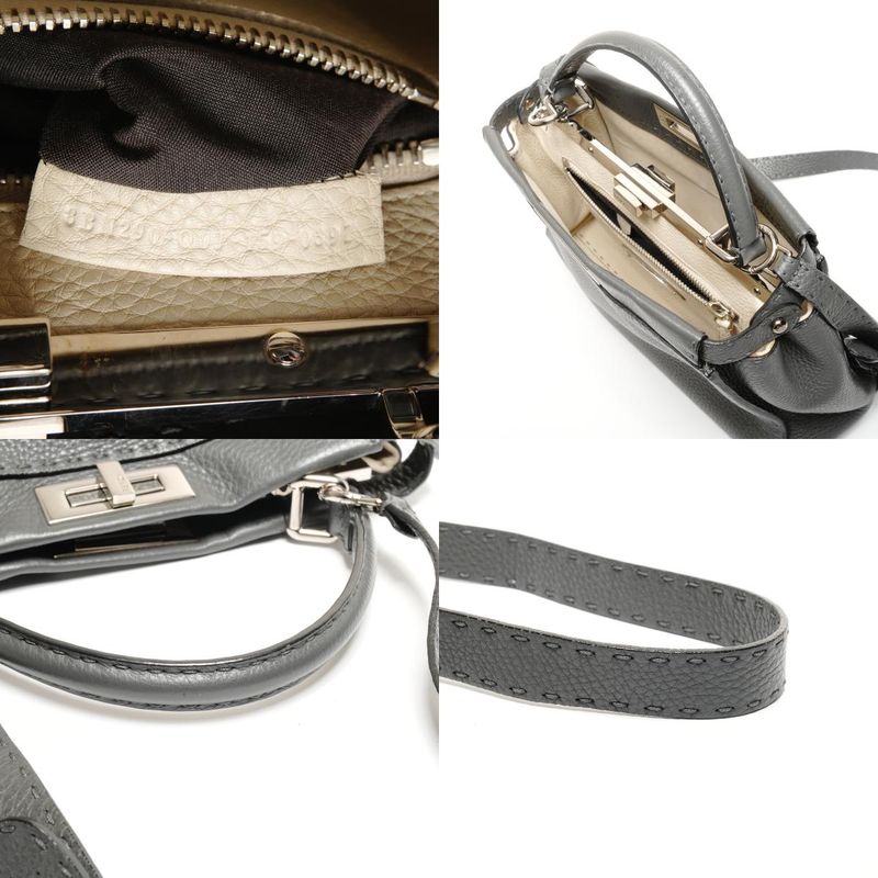 Fendi Handbag Leather Peekaboo 2-Way Selleria