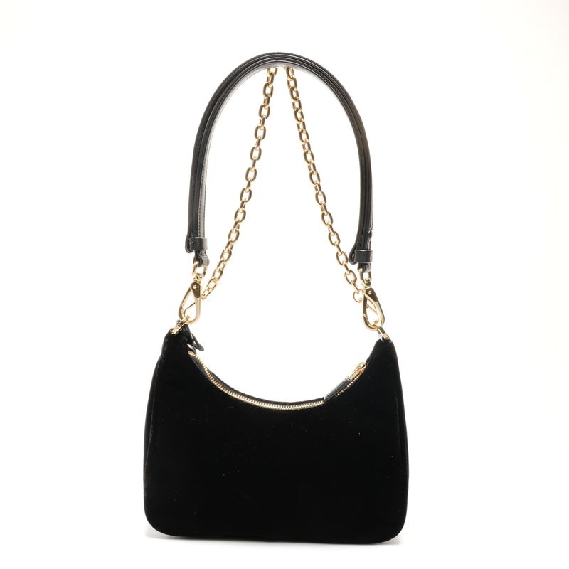 Prada Shoulder Bag Velvet Hobo Chain 2-Way