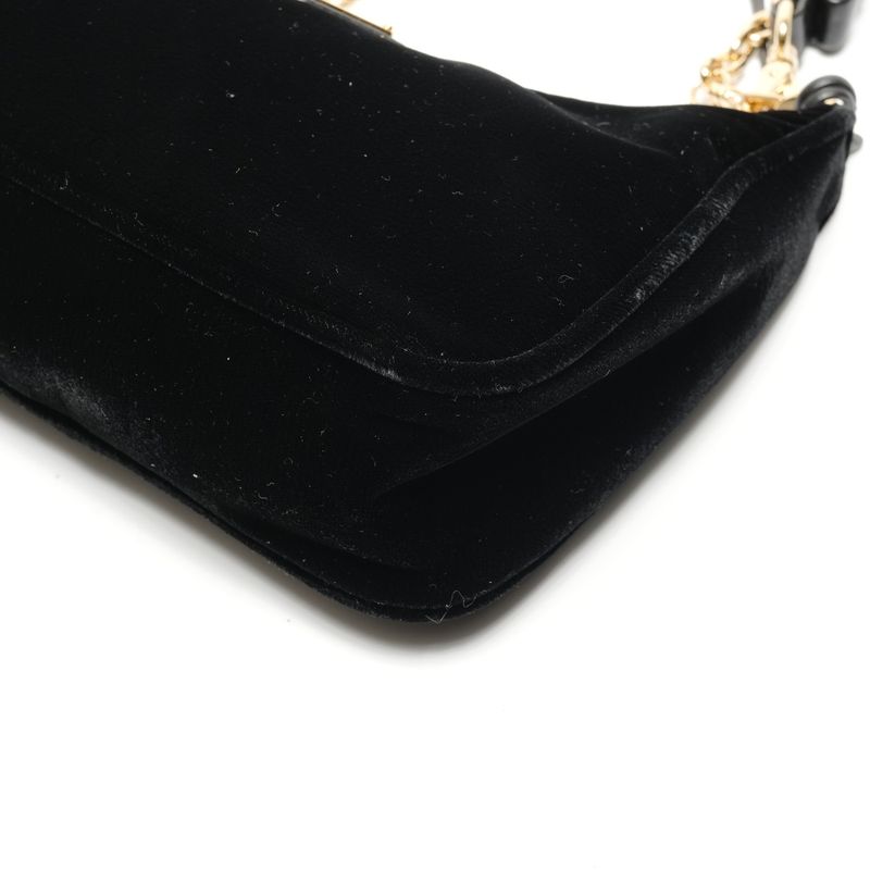Prada Shoulder Bag Velvet Hobo Chain 2-Way