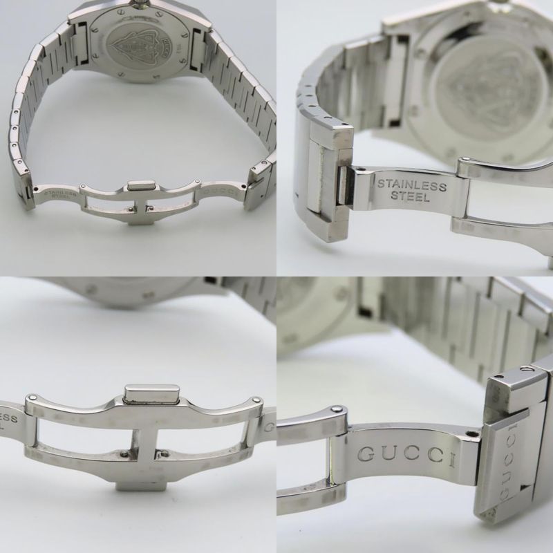 Gucci Watch Pantheon 115.2 Stainless Steel Silver Dial White