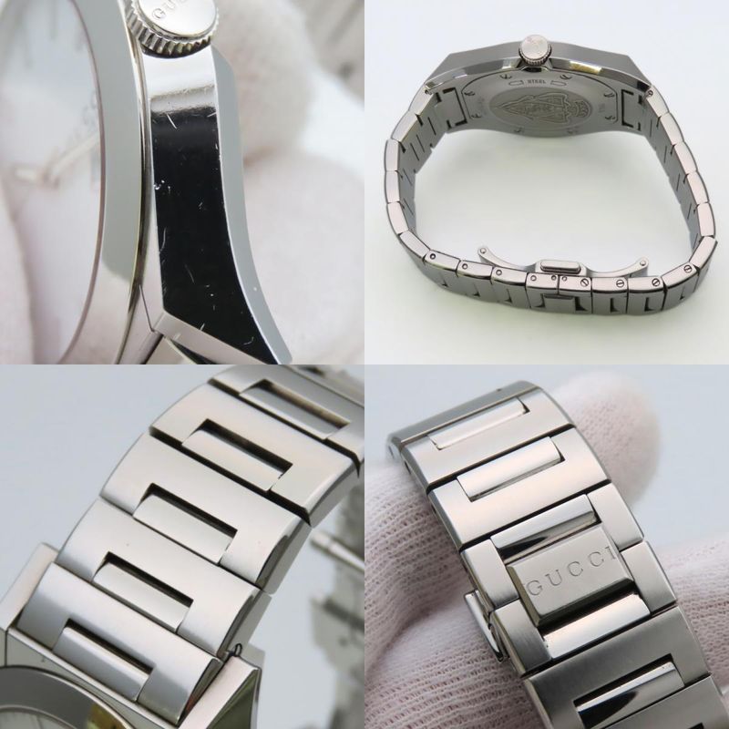 Gucci Watch Pantheon 115.2 Stainless Steel Silver Dial White