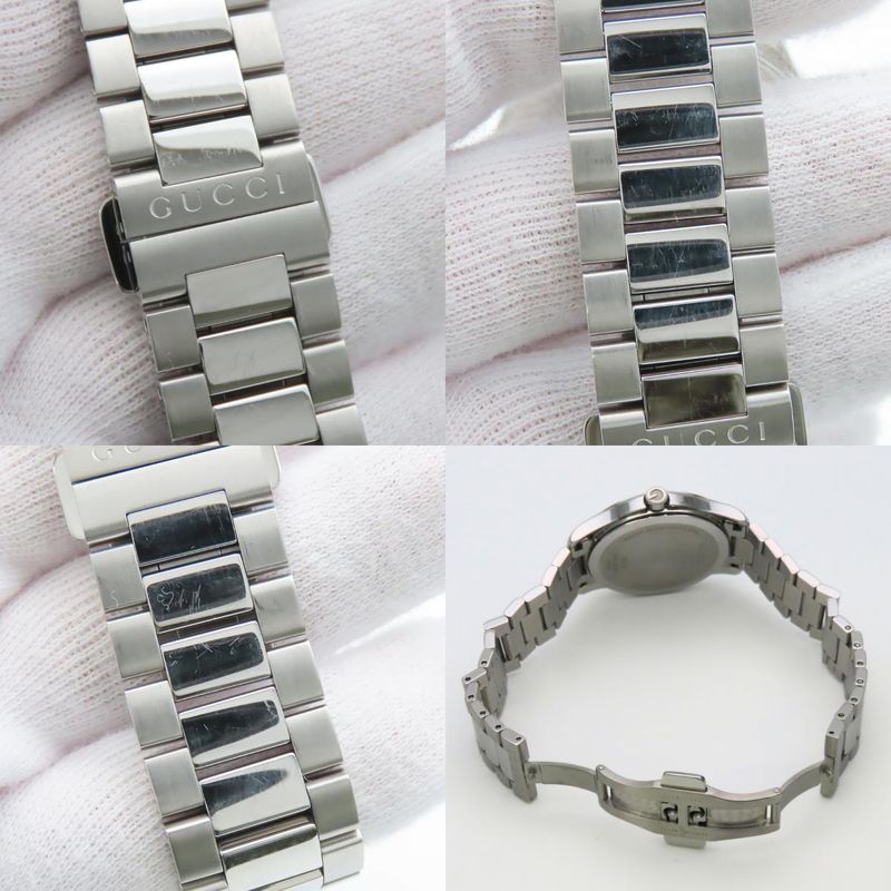 Gucci Watch Timeless 126.4 Stainless Steel Silver Dial Diamante