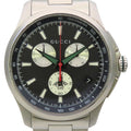 Gucci Watch Timeless Chronograph 126.2 Stainless Steel Silver Dial Black Bi