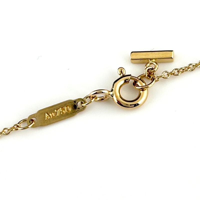 Tiffany & Co T Smile Mini Necklace YG Yellow Gold