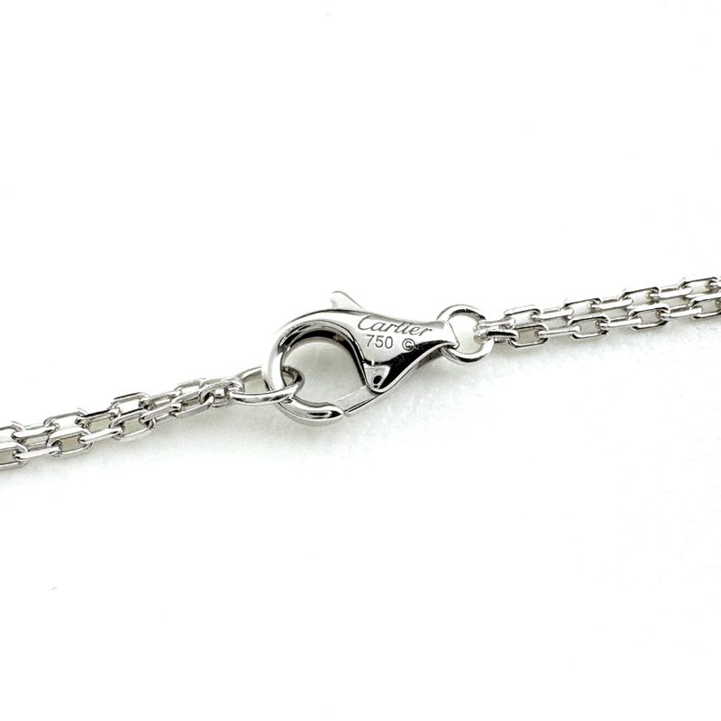 Cartier Love Sleeve Diamond Necklace Pave Pendant 2 Row