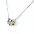 Cartier Love Sleeve Diamond Necklace Pave Pendant 2 Row