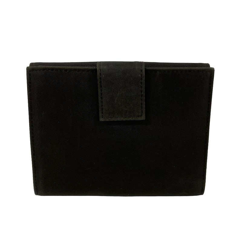 Prada Hook Wallet Black Gold Leather