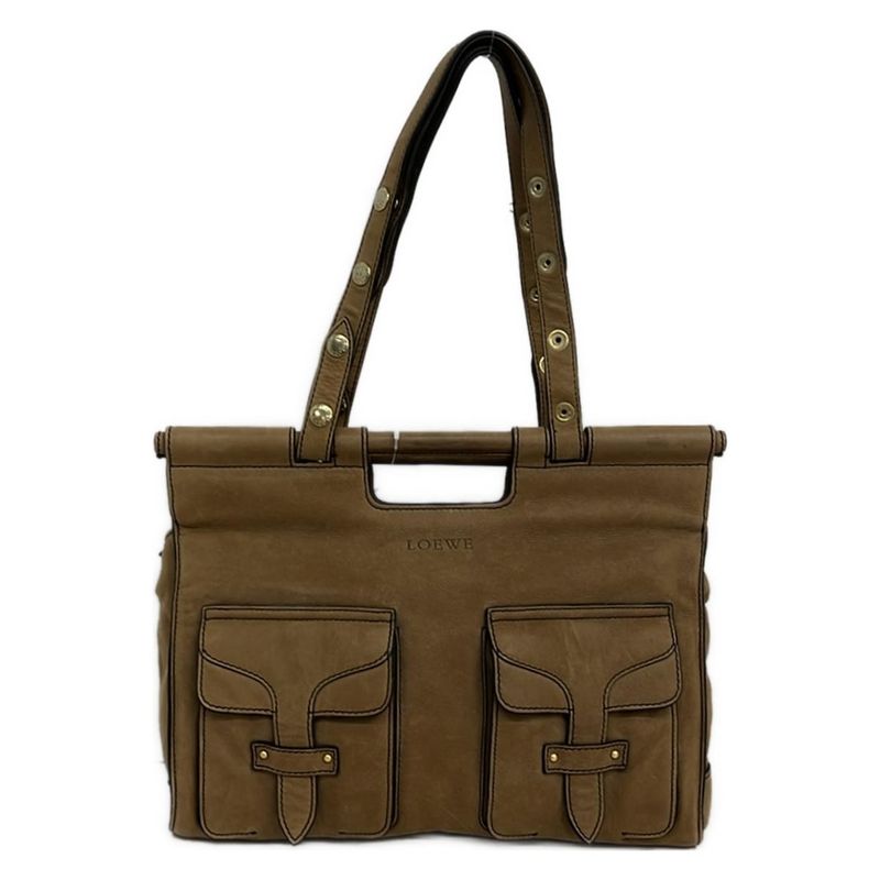 Loewe Shoulder Bag Candy Light Brown 2-Way Leather