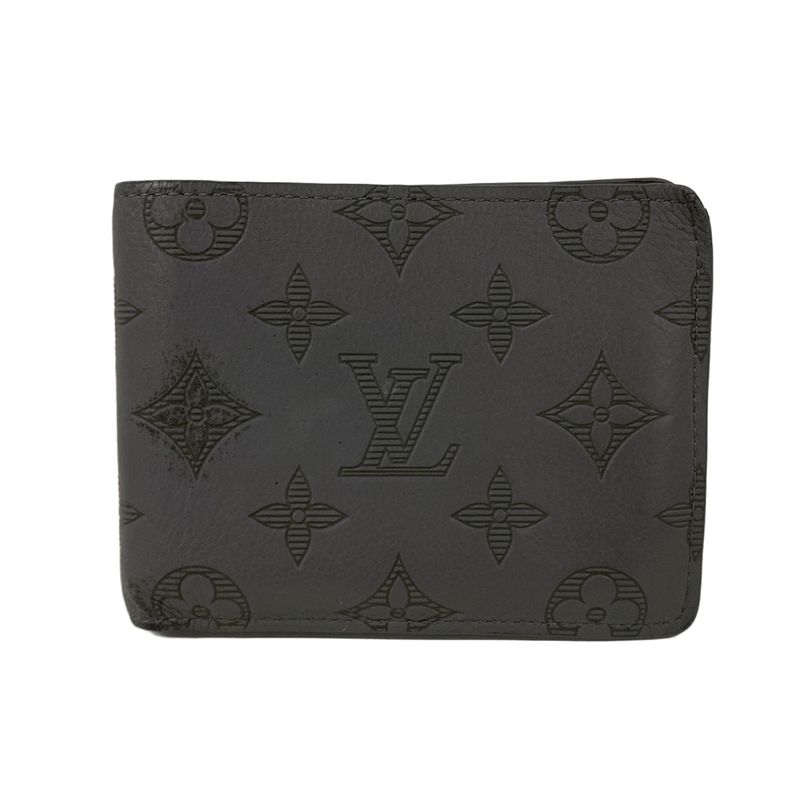 Louis Vuitton Billfold Monogram Shadow Portefeuille Multiple Gray