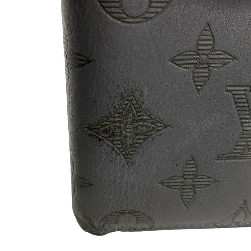 Louis Vuitton Billfold Monogram Shadow Portefeuille Multiple Gray