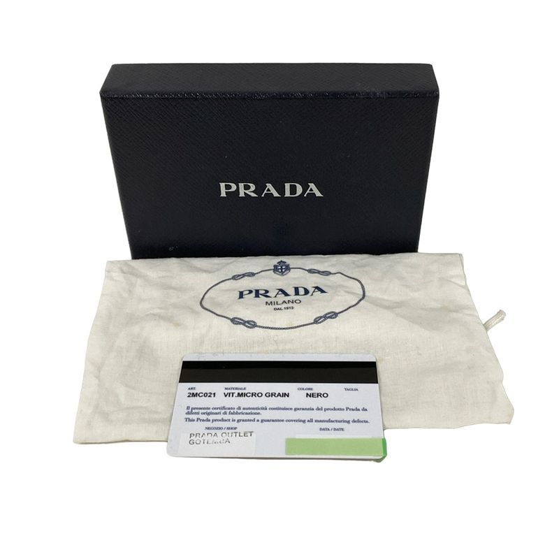 Prada Coin Case Black Leather