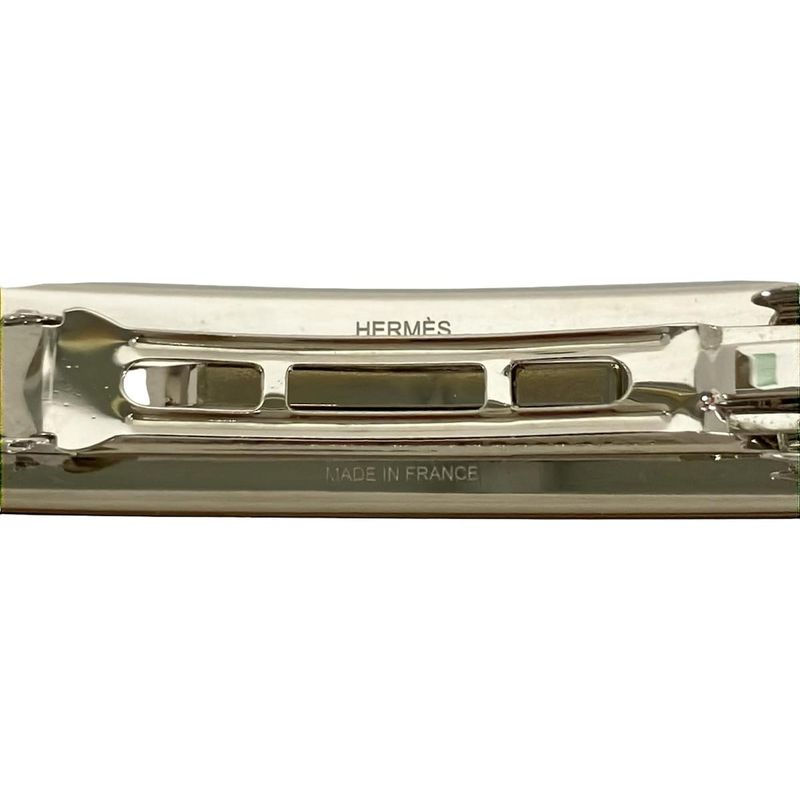 Hermes Barrette Chaine D'ancre Silver Black