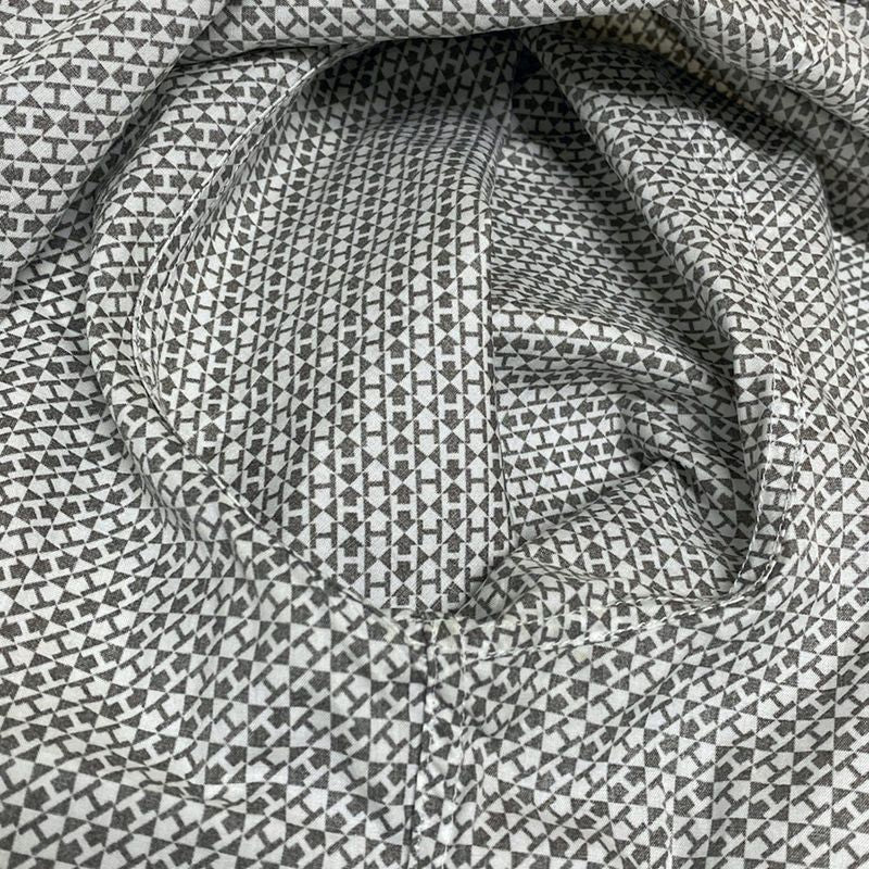 Hermes Jacket 39 Gray White Long Sleeve Zip Up Spring