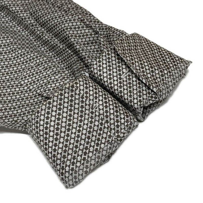 Hermes Jacket 39 Gray White Long Sleeve Zip Up Spring