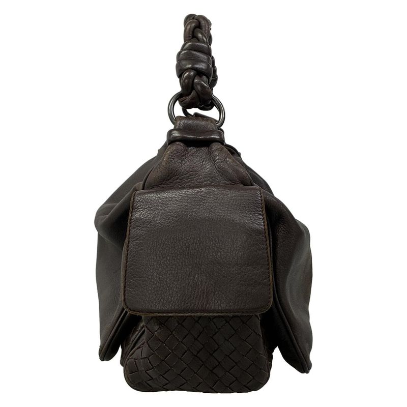 Bottega Veneta Shoulder Bag Kokka Dark Brown Leather