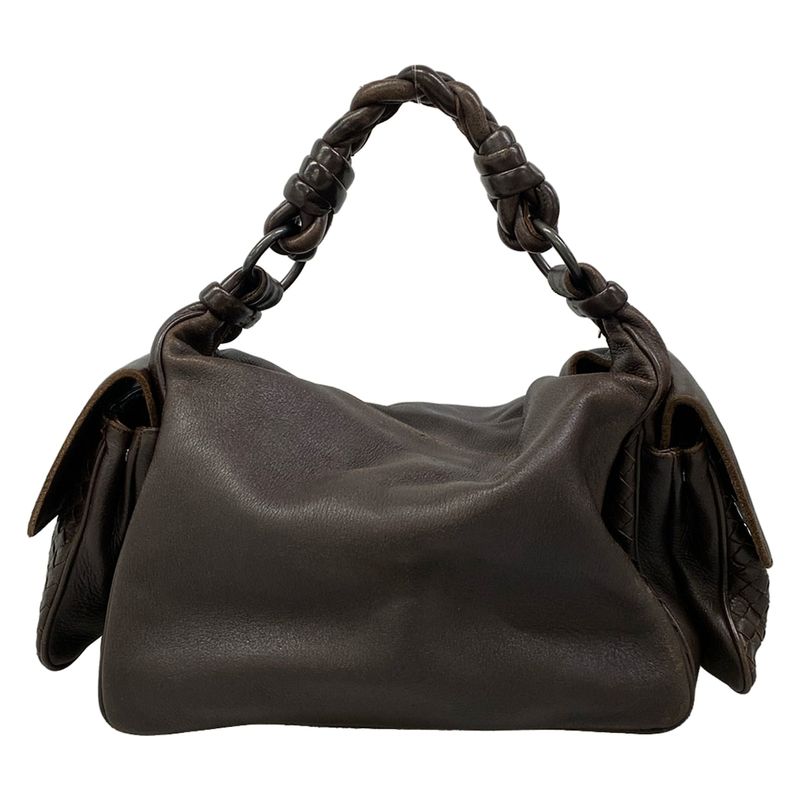 Bottega Veneta Shoulder Bag Kokka Dark Brown Leather