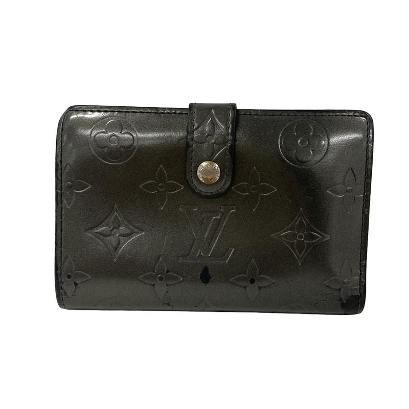 Louis Vuitton Bifold Wallet Monogram Matte Porte Monnaie Vie Viennois Noir Black