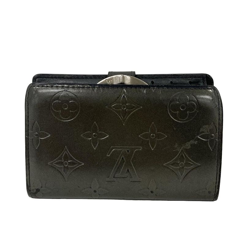 Louis Vuitton Bifold Wallet Monogram Matte Porte Monnaie Vie Viennois Noir Black