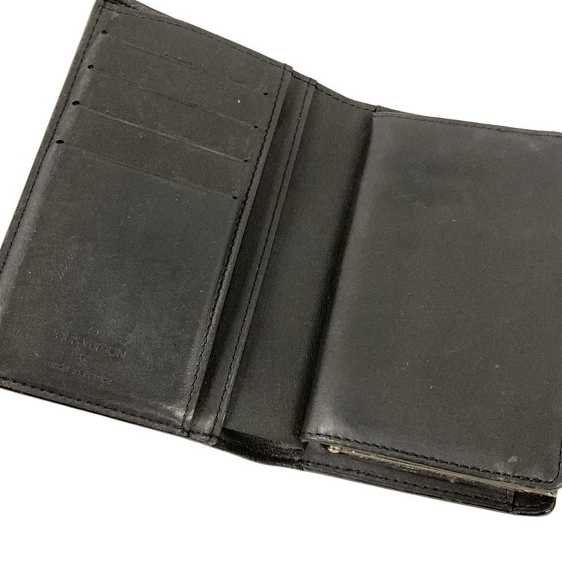 Louis Vuitton Bifold Wallet Monogram Matte Porte Monnaie Vie Viennois Noir Black