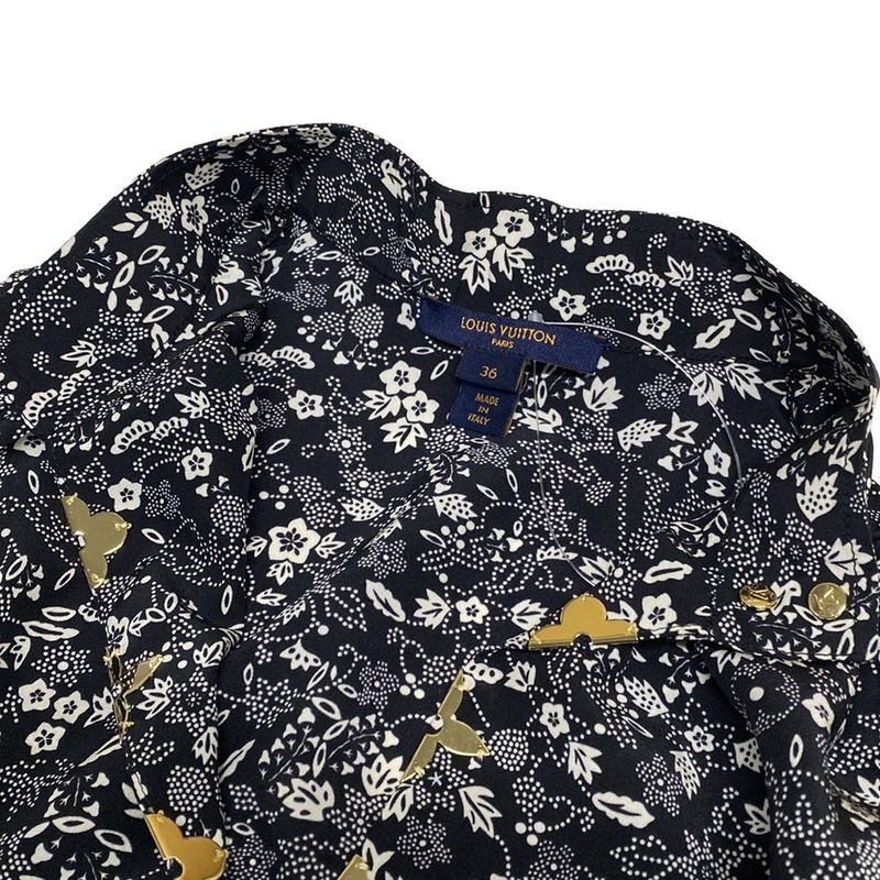 Louis Vuitton Short Sleeve Top 36 S Fpq Black White