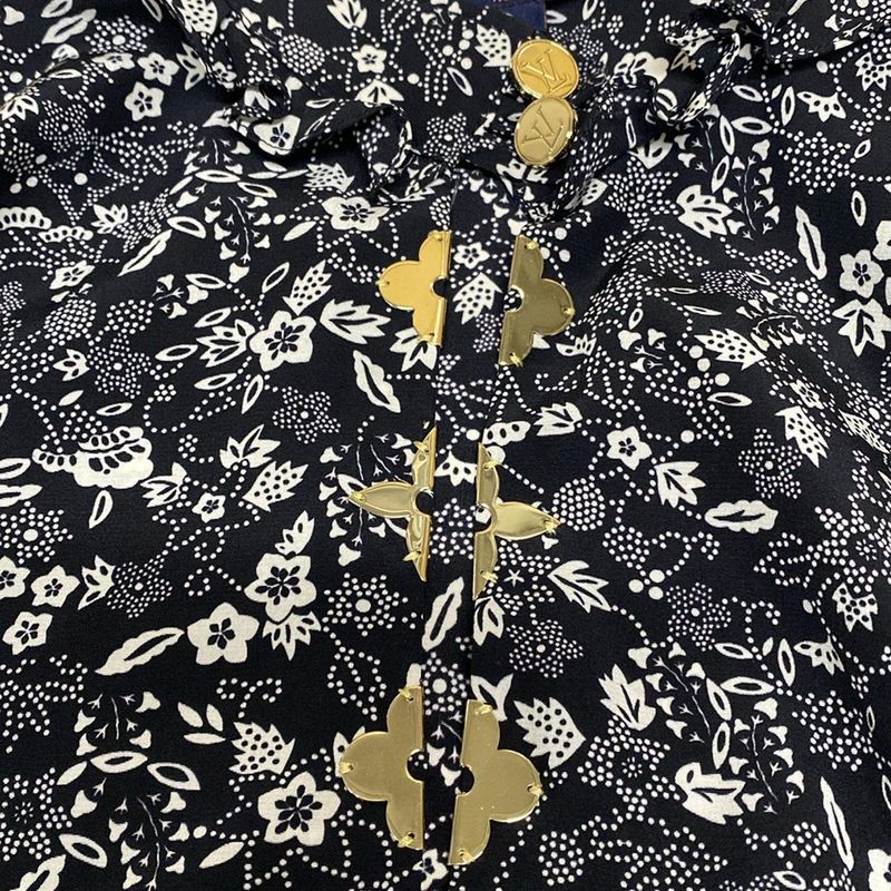 Louis Vuitton Short Sleeve Top 36 S Fpq Black White